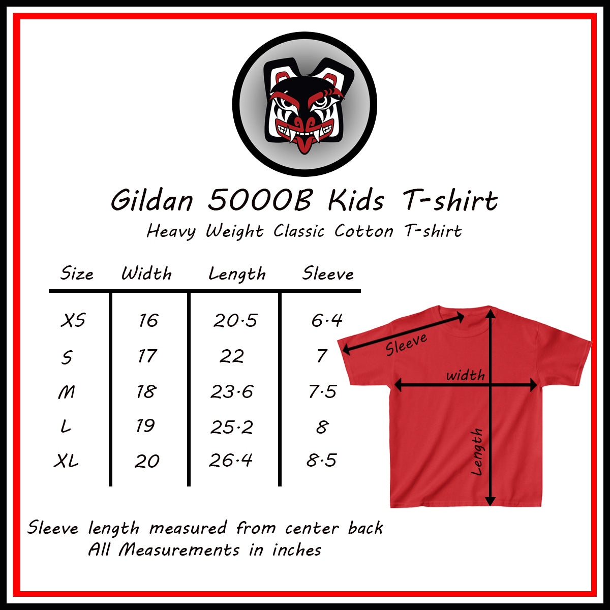 Salish Grant - Boujee Rez Cat Blue Baller Kid's T-shirt Coast Salish Size Chart