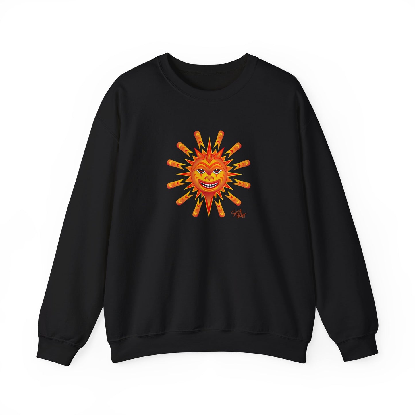 Summer Solstice Sweatshirt – Coast Salish Sun Art for Women