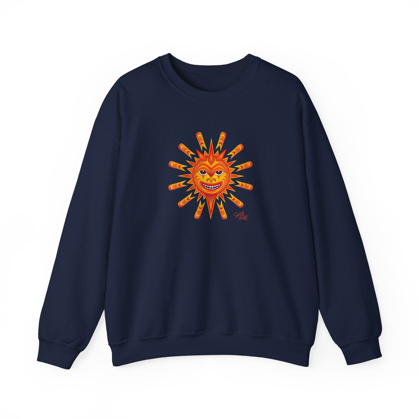 Summer Solstice Sweatshirt – Coast Salish Sun Art for Women