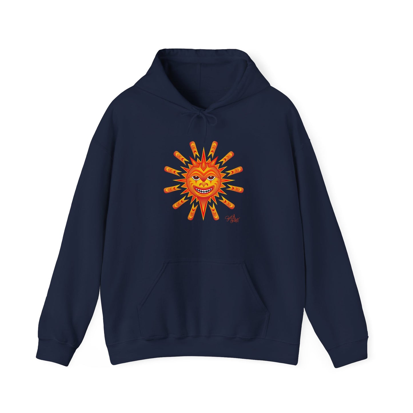 Summer Solstice Hoodie – Coast Salish Sun Art for Women