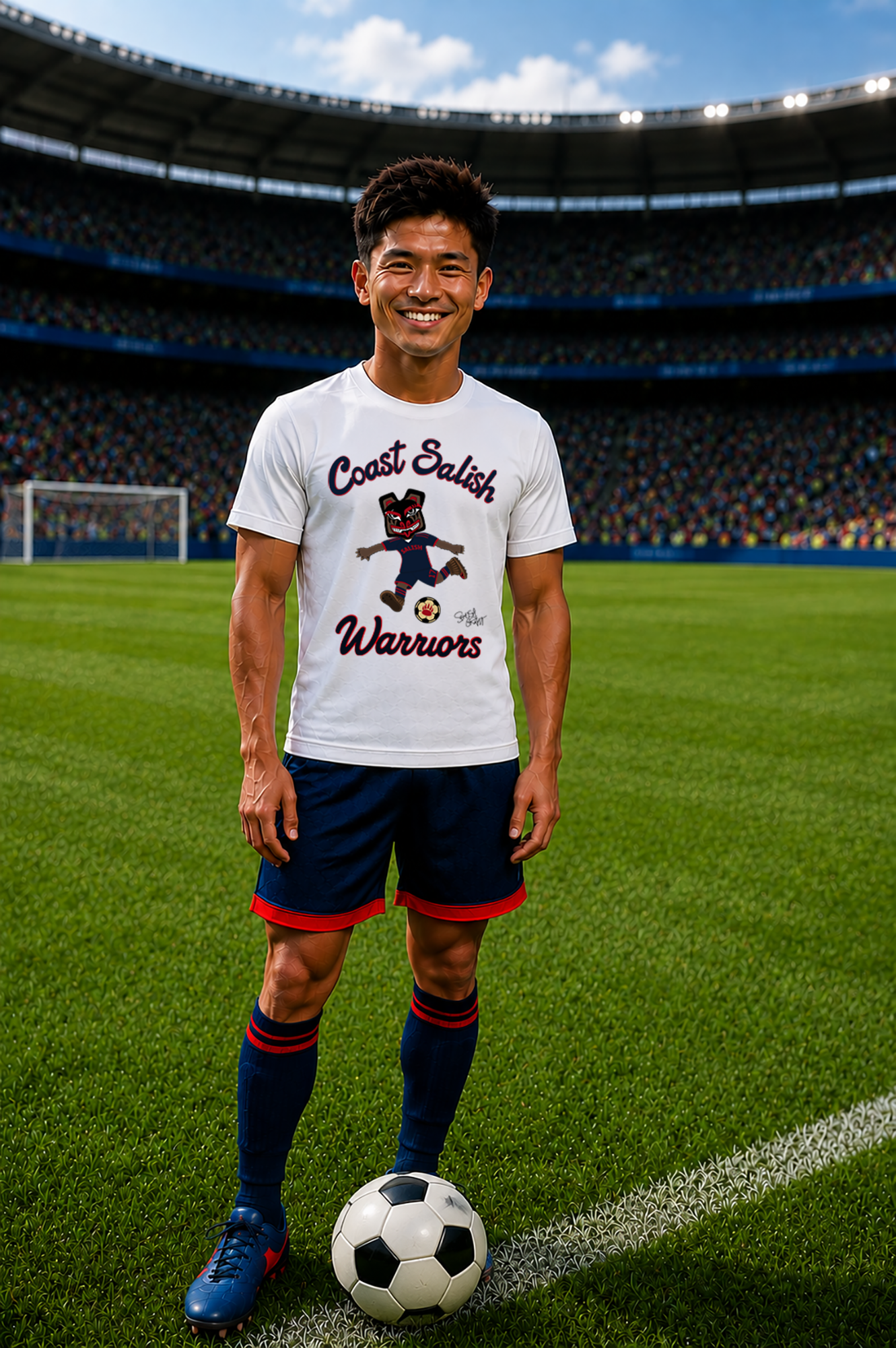 Coast Salish Warriors Soccer Men's T-Shirt – Coast Salish Sportswear for Men