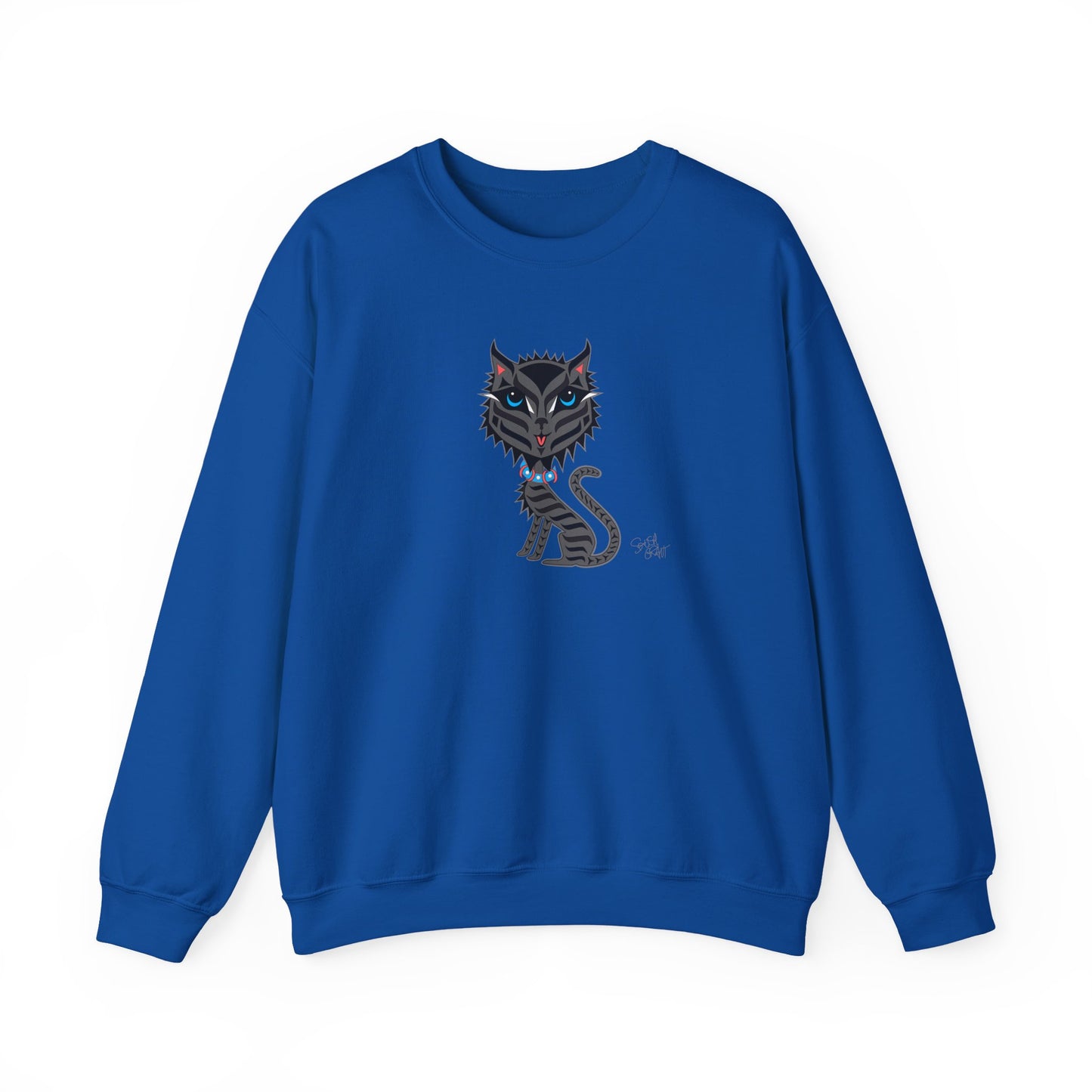 Boujee Rez Cat Sweatshirt – Coast Salish Cat Art for Women