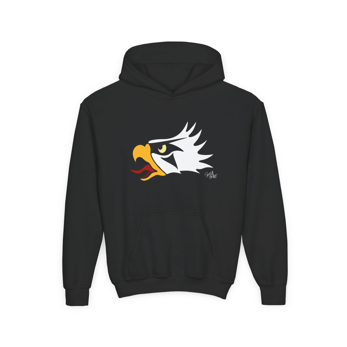 Eagle Head Kids Hoodie – Coast Salish Eagle Crest Art for Children