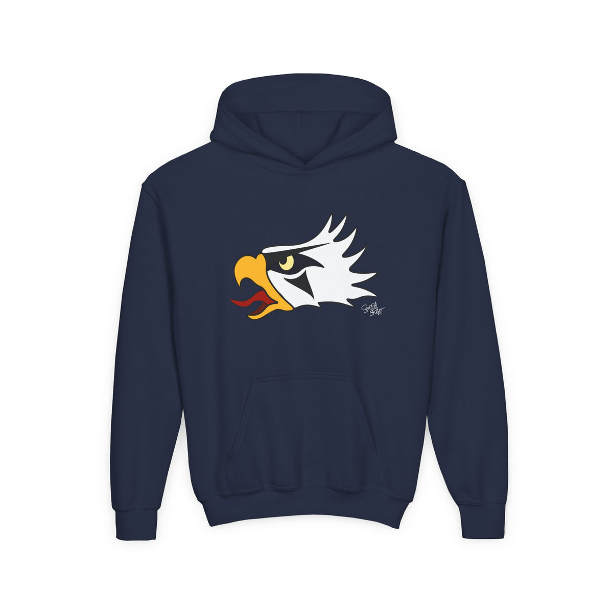 Eagle Head Kids Hoodie – Coast Salish Eagle Crest Art for Children