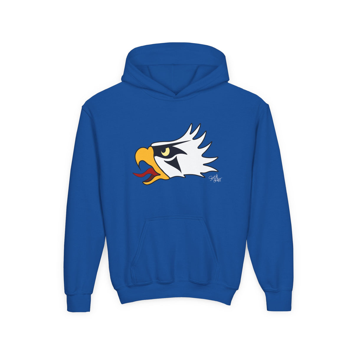 Eagle Head Kids Hoodie – Coast Salish Eagle Crest Art for Children