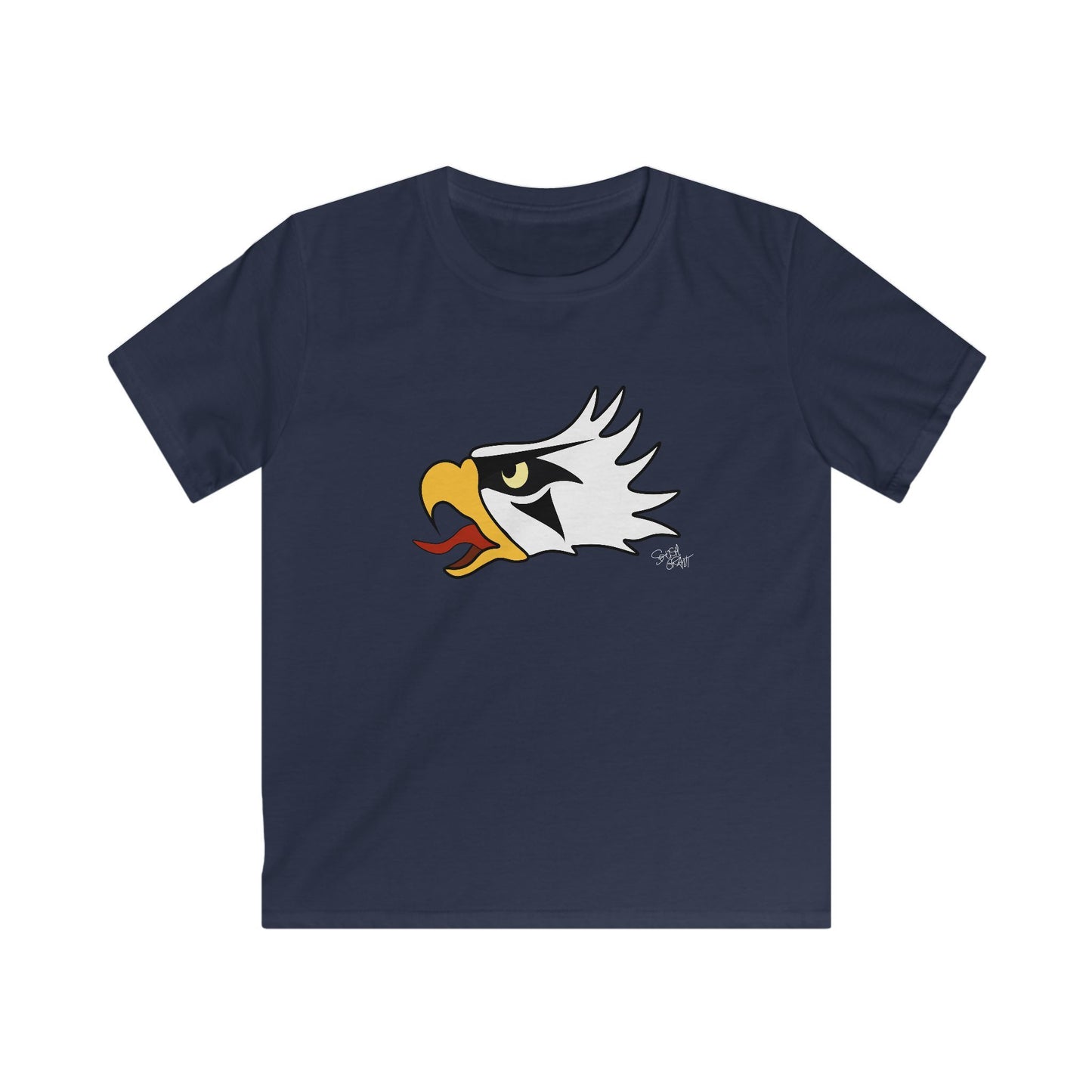 Eagle Head Kids T-Shirt – Coast Salish Eagle Crest Art for Children