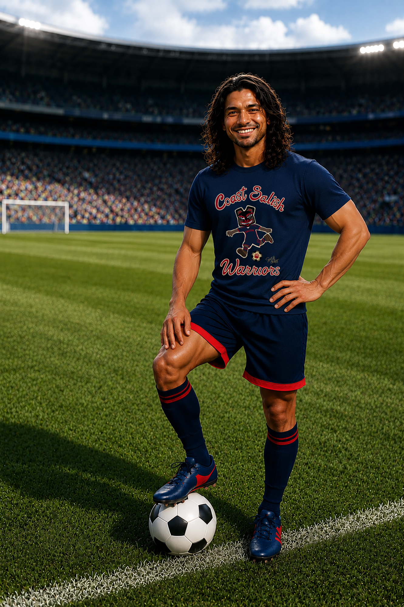Coast Salish Warriors Soccer Men's Navy T-Shirt – Coast Salish Sportswear for Men