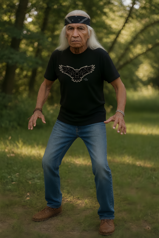 Crow Coast Salish T-Shirt for Men – Original Indigenous Crow Art