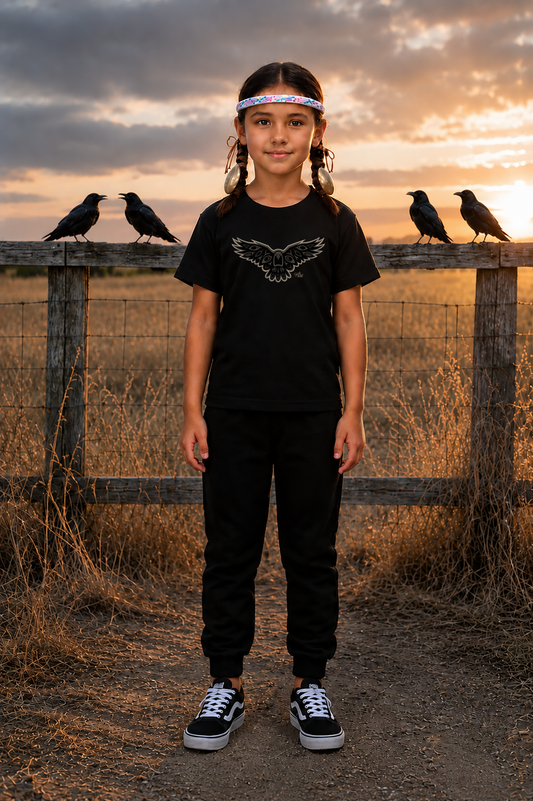 Crow Kids T-Shirt – Coast Salish Art for Children