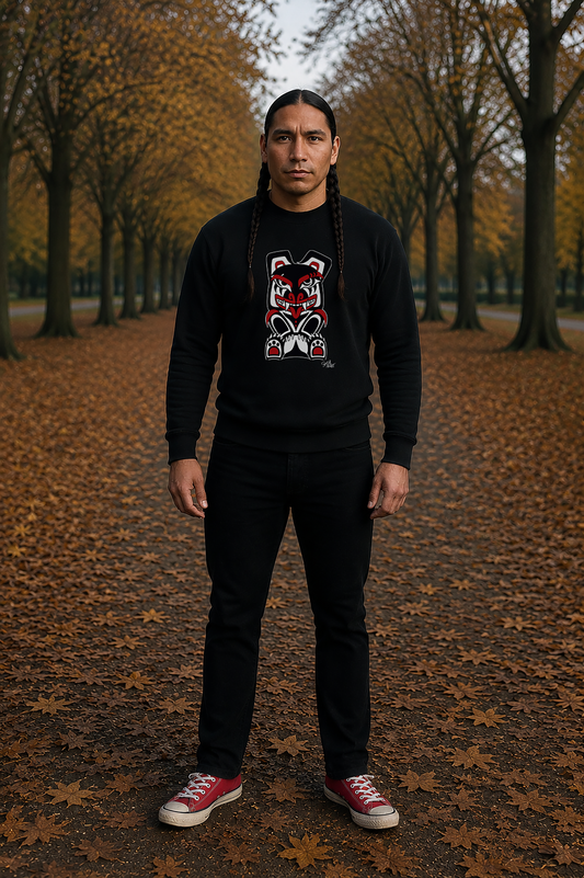 Papa Bear Sweatshirt – Coast Salish Art for Men