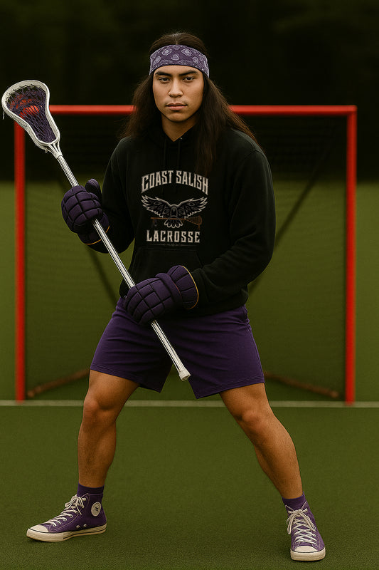 Crows Lacrosse Team Hoodie – Coast Salish Art for Men