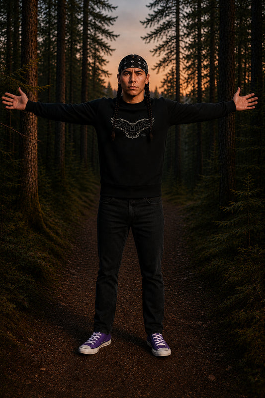 Crow Sweatshirt – Coast Salish Art for Men