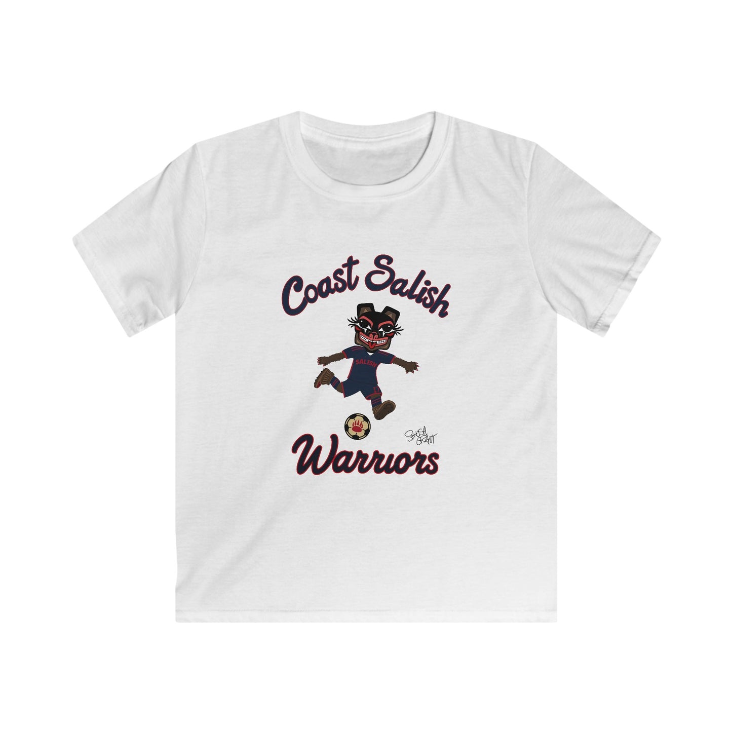 Coast Salish Warriors Soccer Girl's T-Shirt – Coast Salish Sportswear for Children