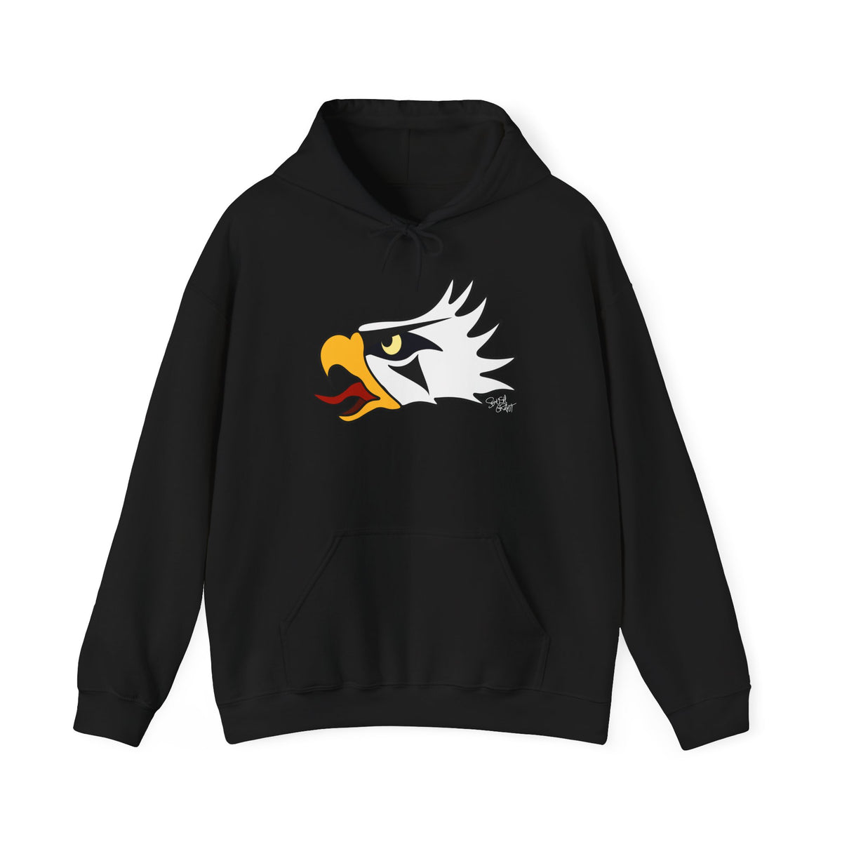 Eagle Head Hoodie – Coast Salish Eagle Crest Art for Men