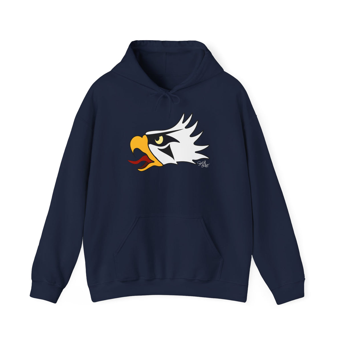 Eagle Head Hoodie – Coast Salish Eagle Crest Art for Men