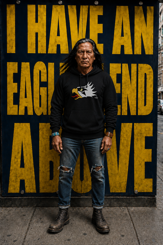 Eagle Head Hoodie – Coast Salish Eagle Crest Art for Men