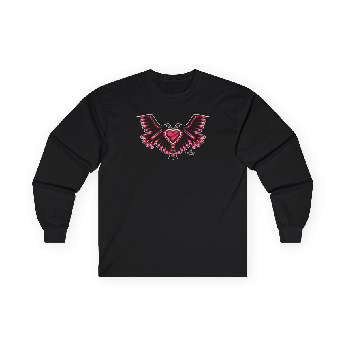 Love Birds Heart Long Sleeve T-Shirt – One I Am One With Coast Salish Art for Women