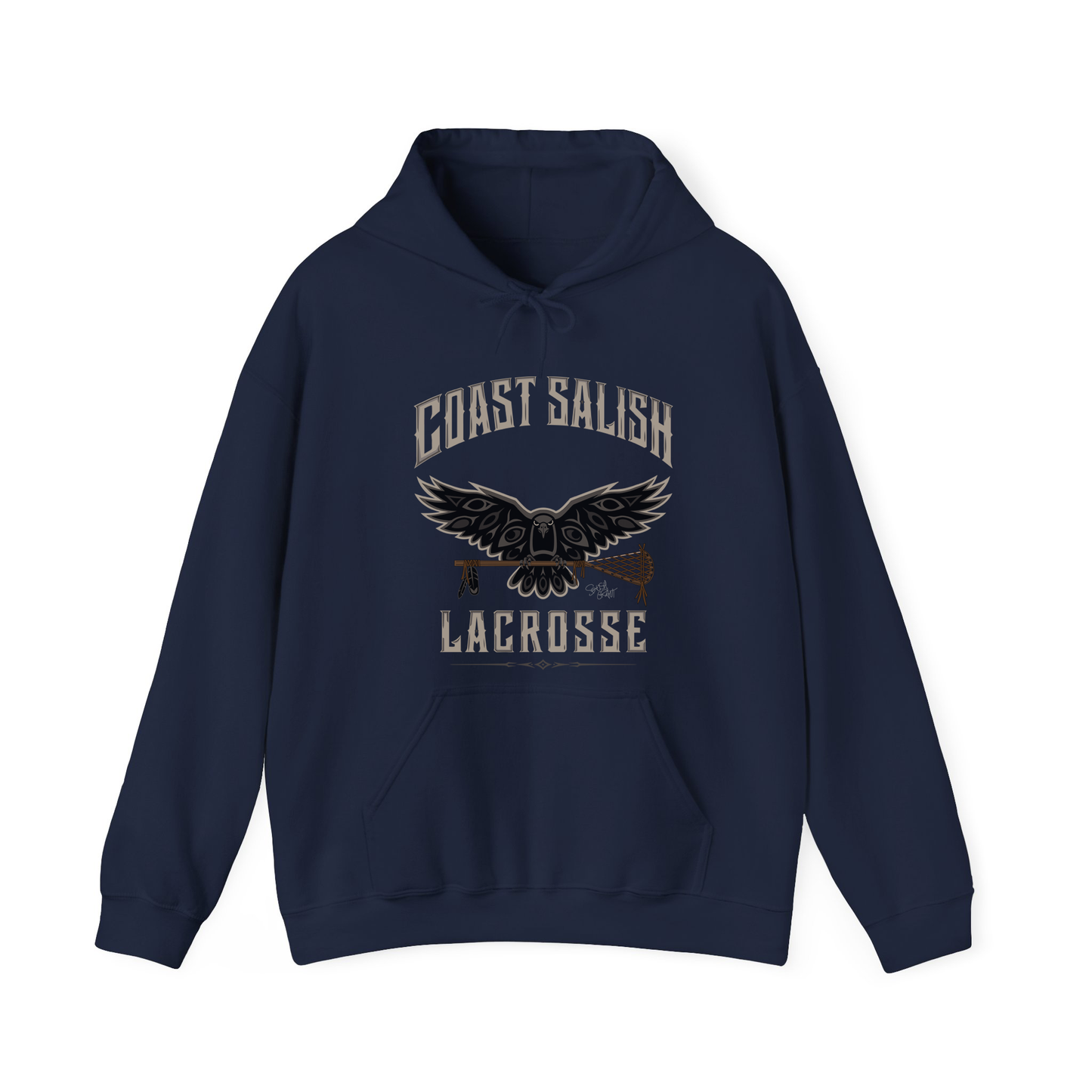 Crows Lacrosse Team Hoodie – Coast Salish Art for Men