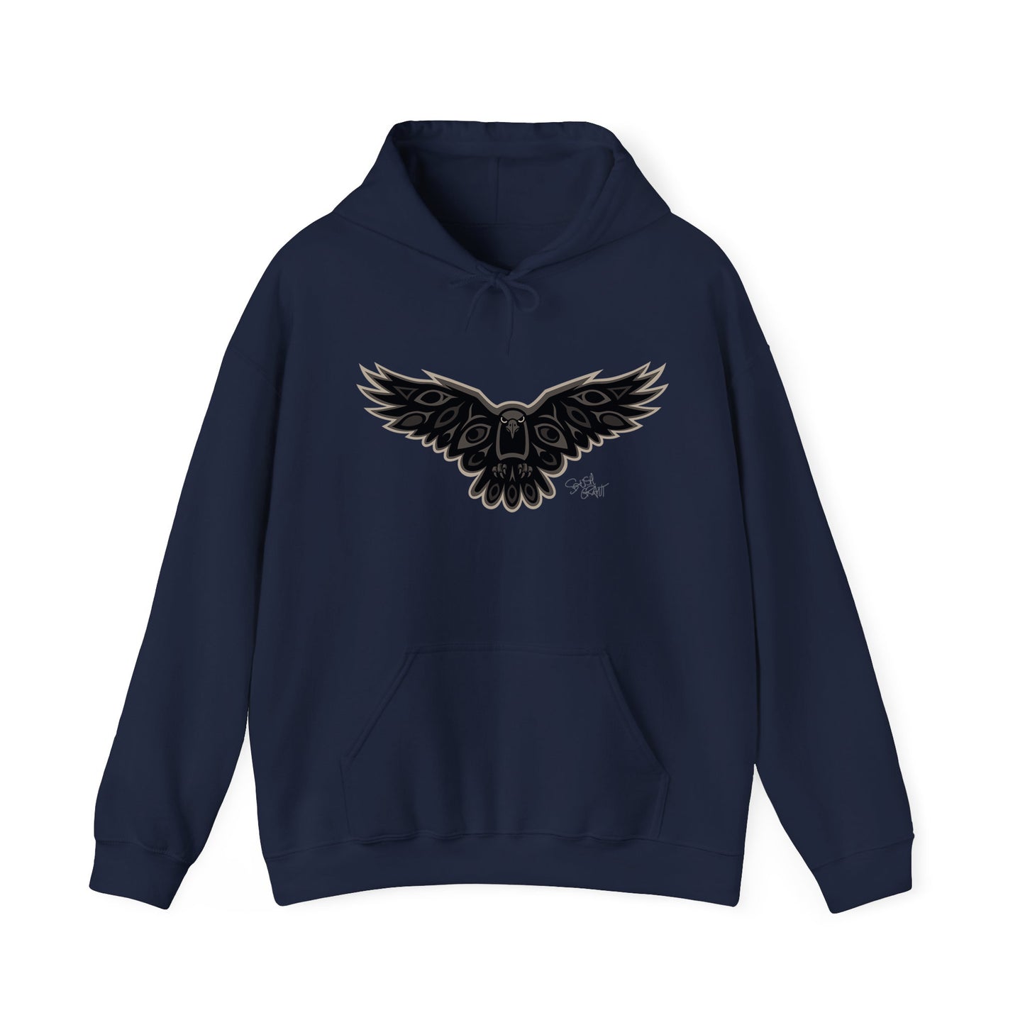 Crow Hoodie – Coast Salish Art for Men