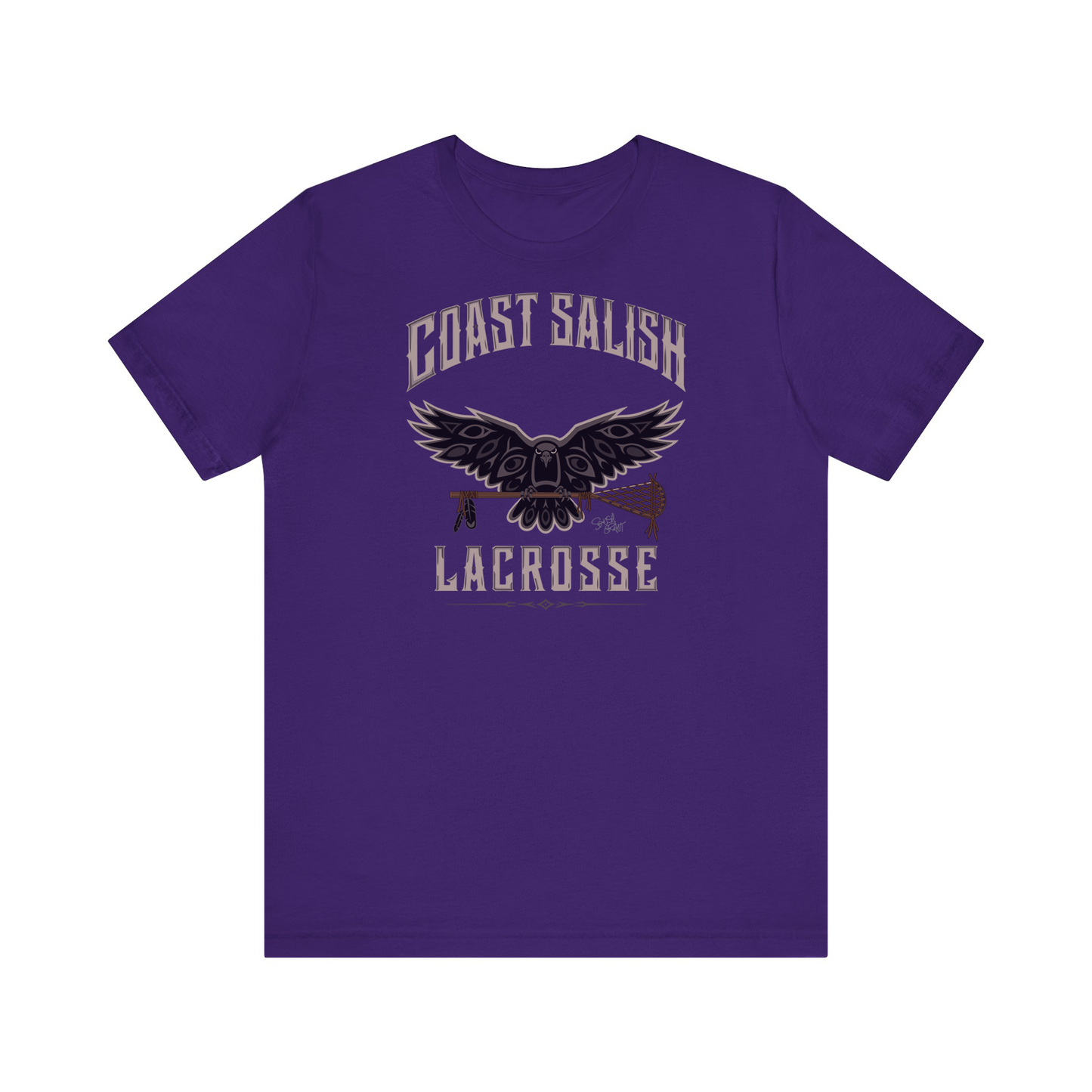 Crows Lacrosse Team Coast Salish T-Shirt for Men – Original Indigenous Lacrosse Art