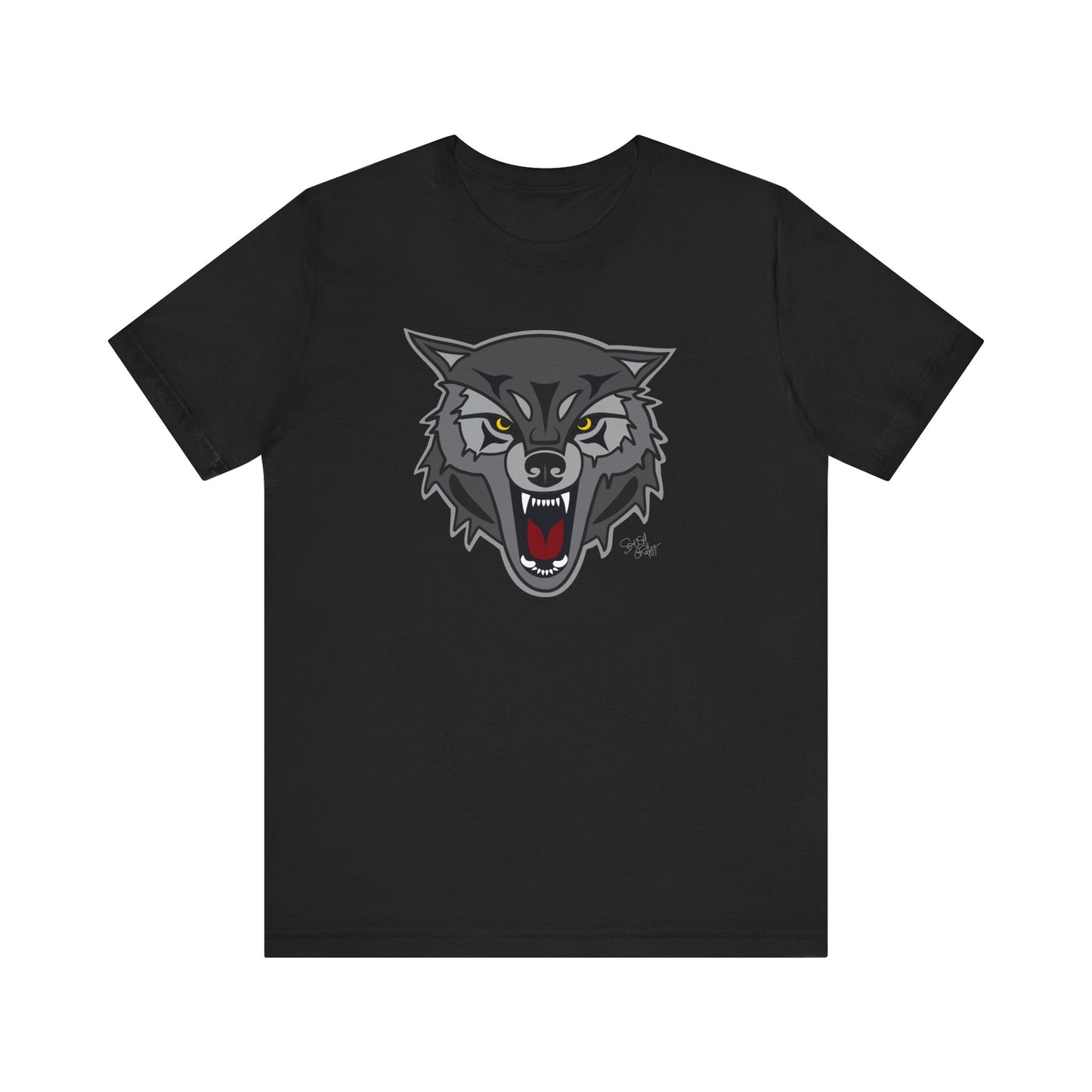 Wolf Long Sleeve Coast Salish T-Shirt for Men – Original Indigenous Wolf Art