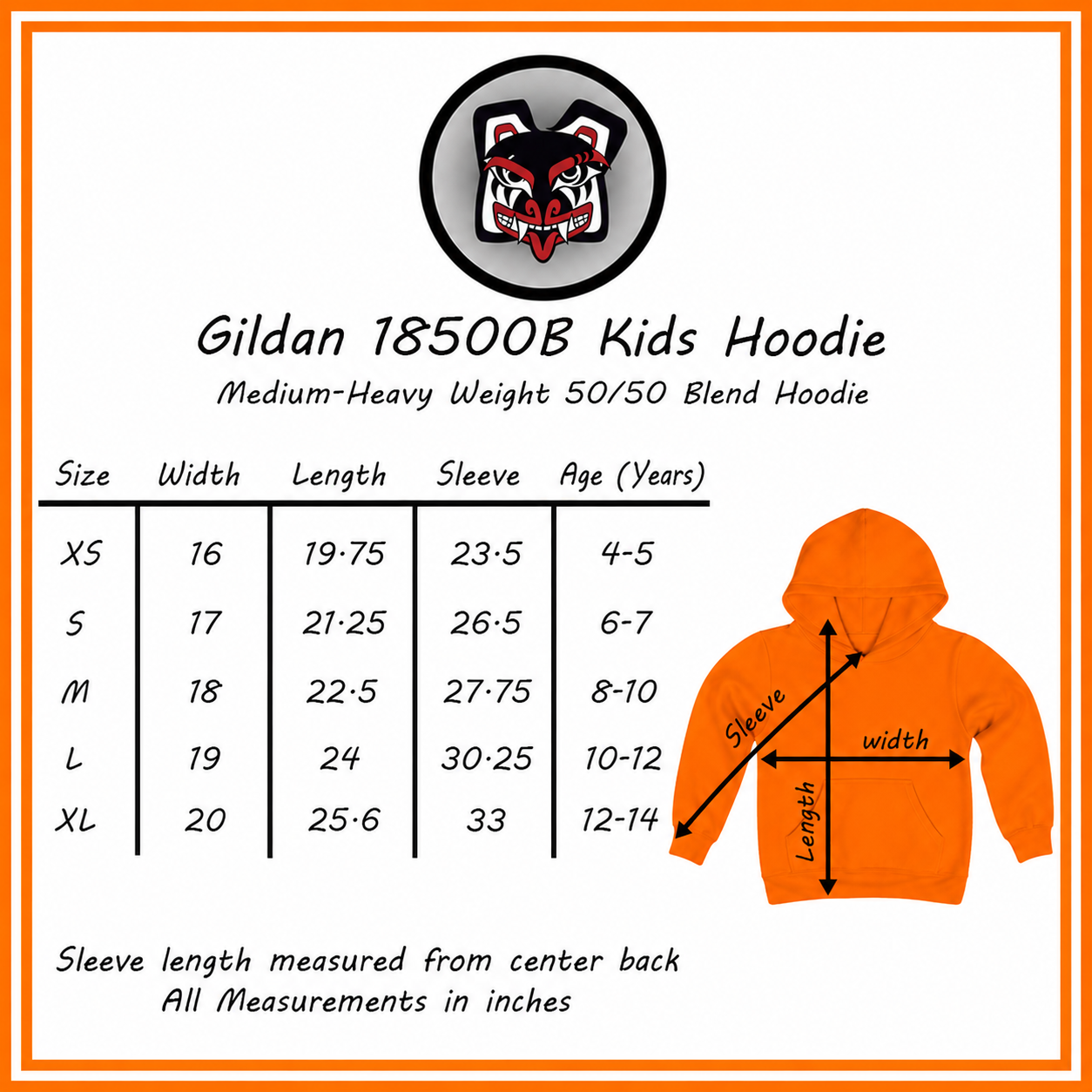 Eagle Head Kids Hoodie – Coast Salish Eagle Crest Art for Children