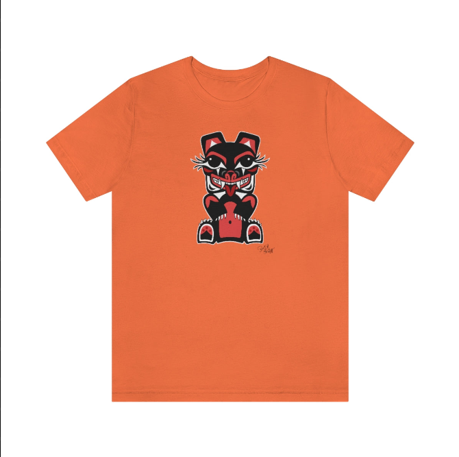 Mama Bear Kids T-Shirt – Coast Salish Bear Art for Children