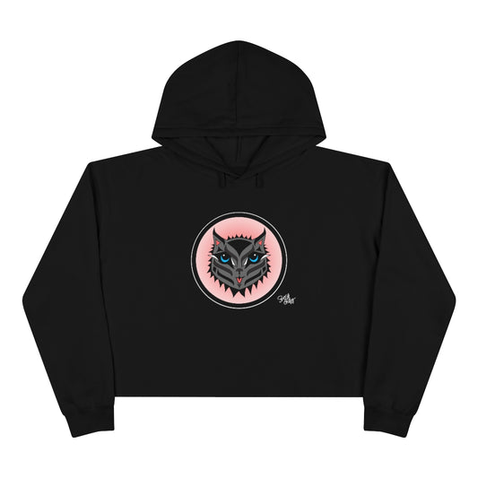 Salish Grant - Boujee Rez Cat Salmon Baller Crop Hoodie art Canada 