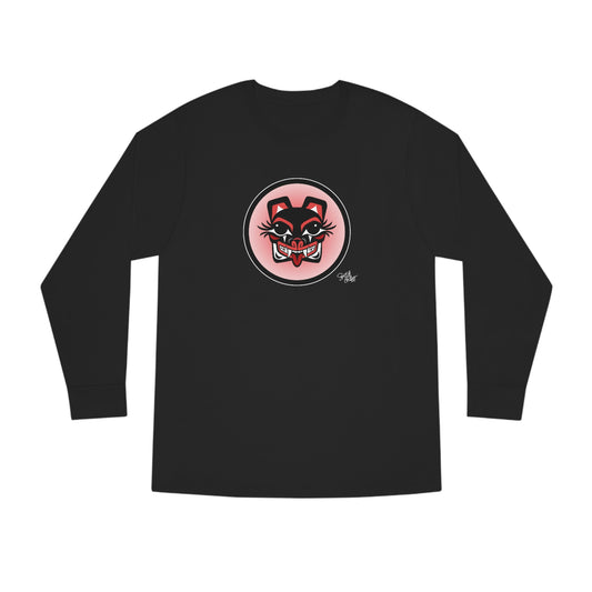 Salish Grant - Mama Bear Baller Long Sleeve Tee Coast Salish art Canada Black