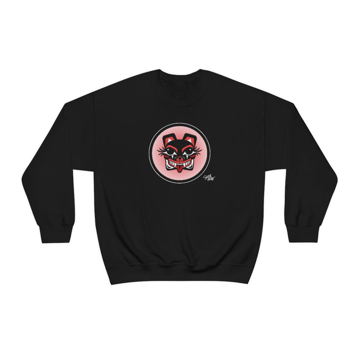 Salish Grant - Mama Bear Baller Sweatshirt Coast Salish art Canada Black