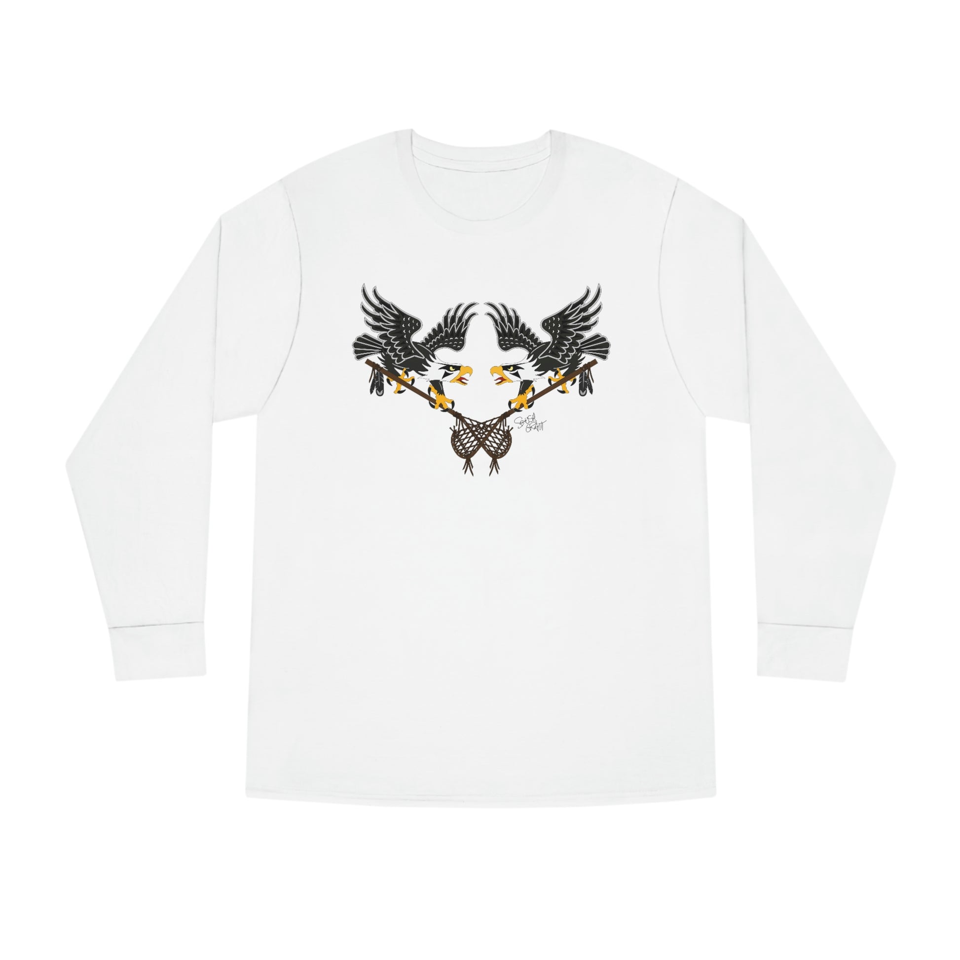 Salish Grant - Eagles Lacrosse Long Sleeve T-shirt White