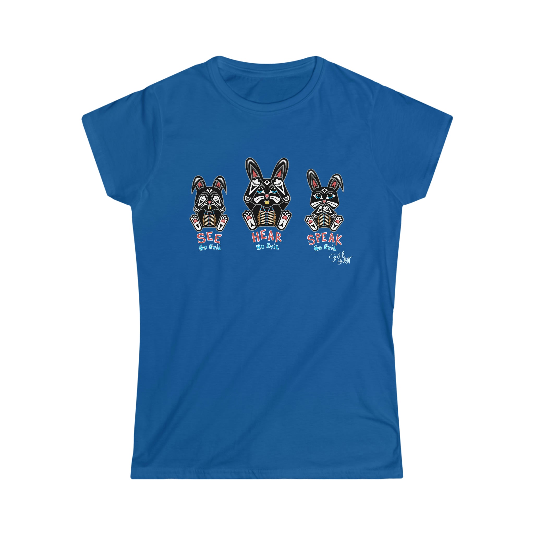 Salish Grant - See Hear Speak No Evil fitted Tee