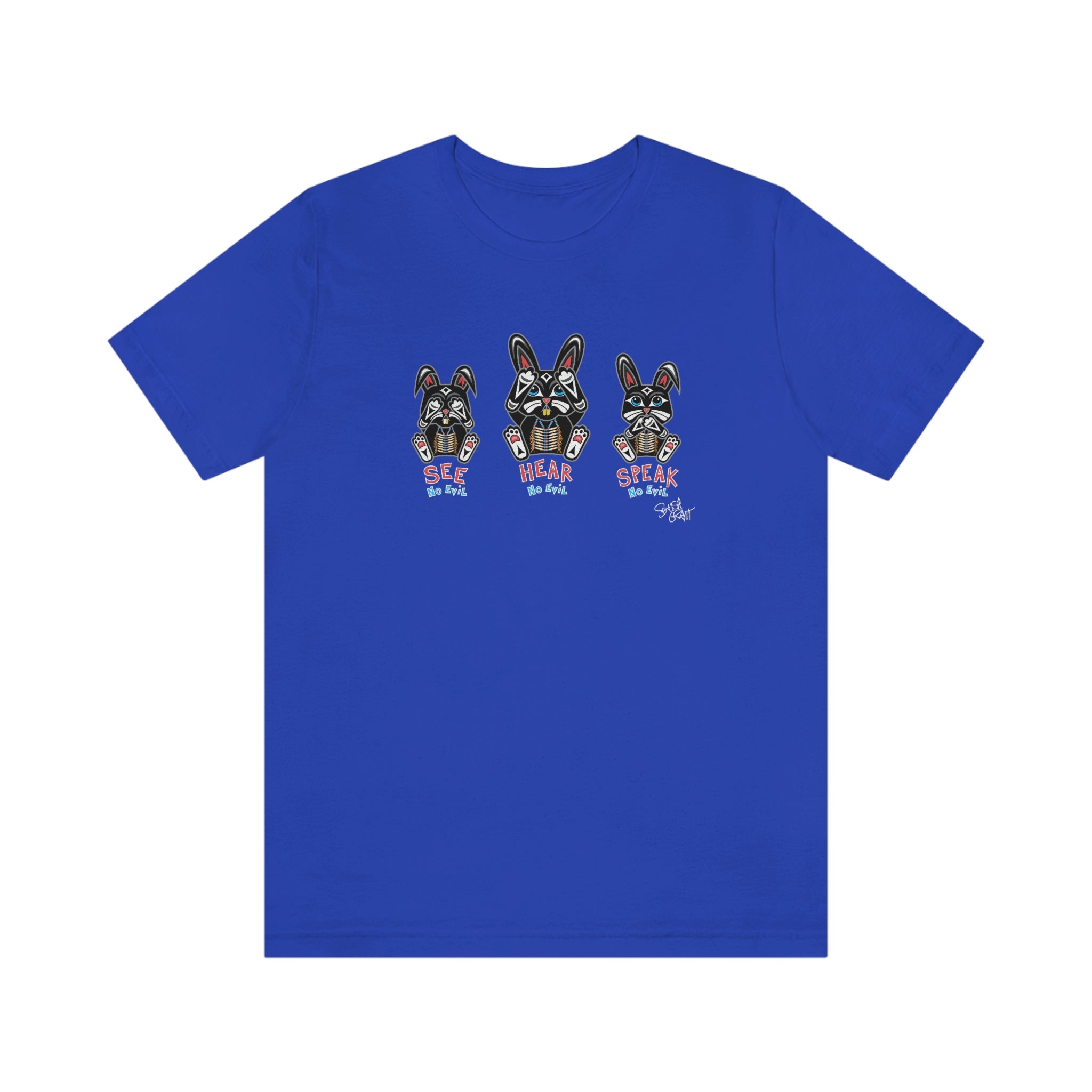 Salish Grant - See Hear Speak No Evil T-shirt Coast Salish art Canada