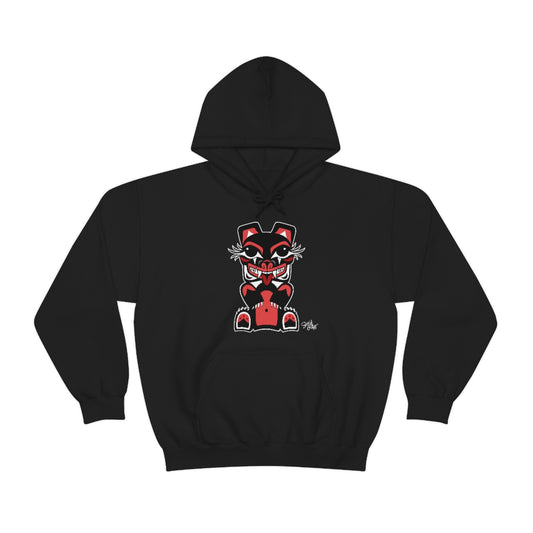 Salish Grant - Mama Bear Hoodie authentic Coast salish art Canada Black