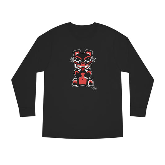 Salish Grant - Mama Bear Long Sleeve Tee authentic art Vancouver Canada Black