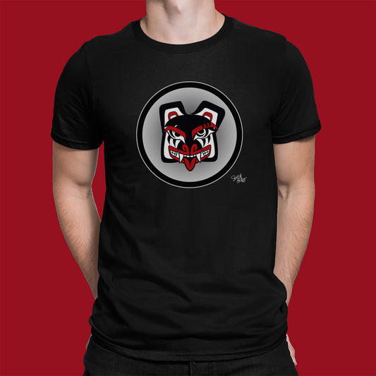 Salish Grant - Papa Bear Baller T-Shirt Authentic Coast Salish art Black