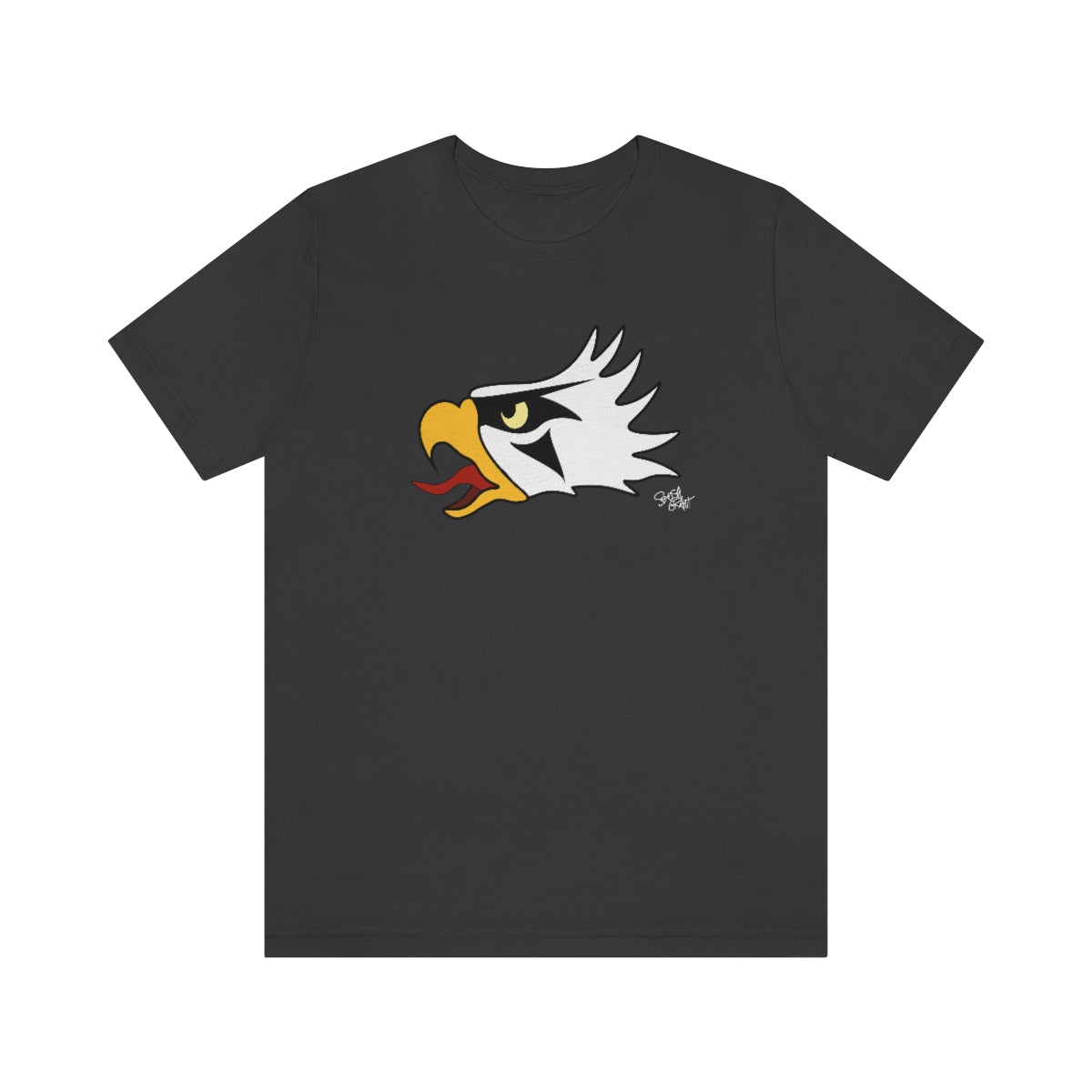 Salish Grant - Eagle Head T-Shirt authentic Coast Salish Streetwear Dark Grey