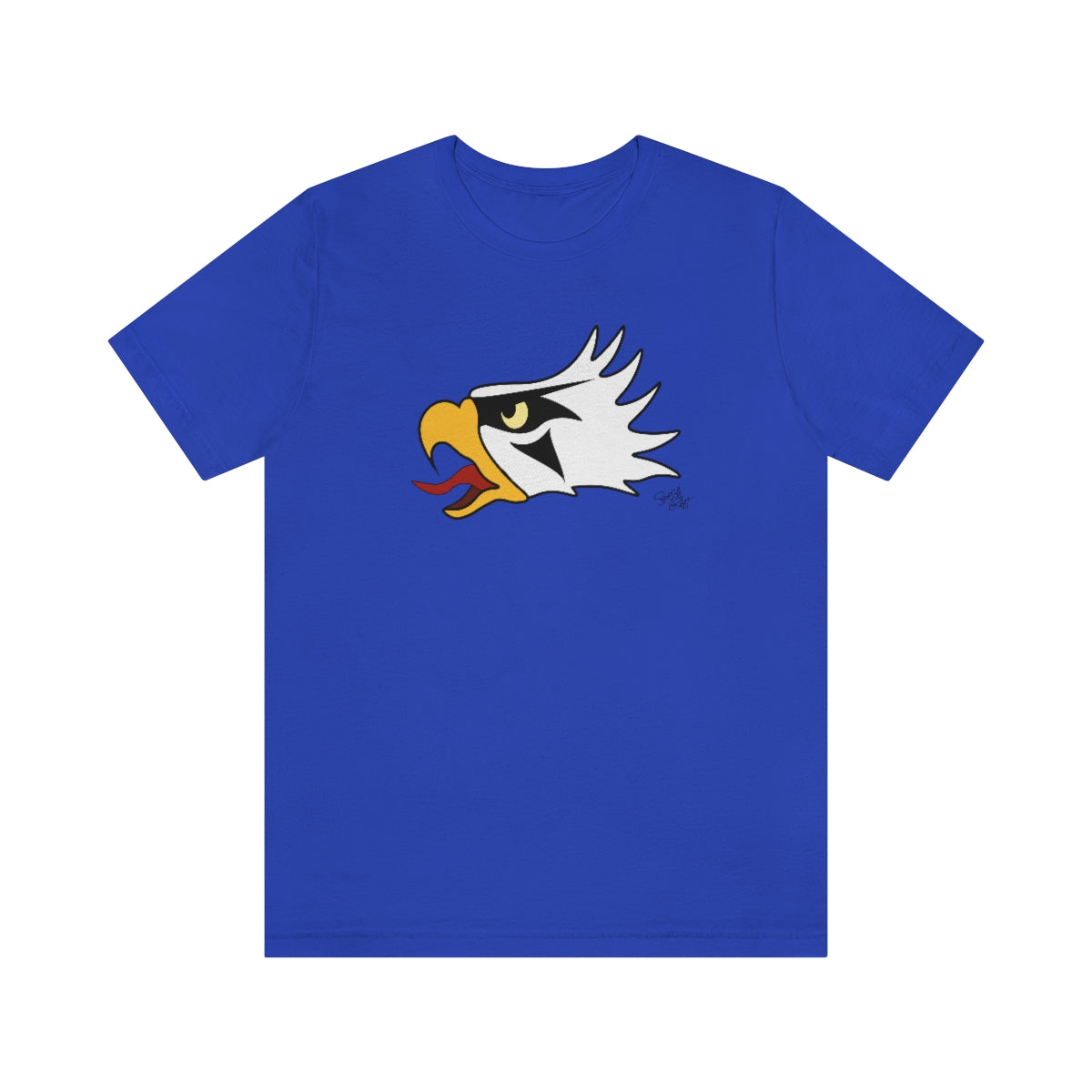 Salish Grant - Eagle Head T-Shirt authentic Coast Salish Streetwear Royal Blue