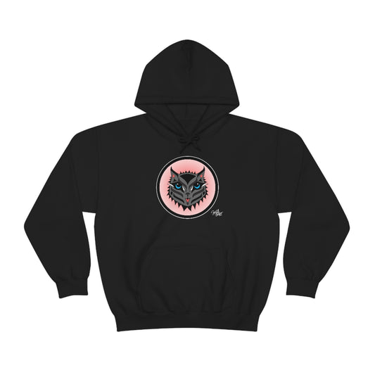 Salish Grant - Boujee Rez Cat Salmon Baller Hoodie Coast Salish art Black