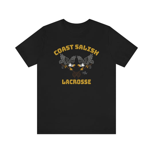 Salish Grant - Eagles Lacrosse Team T-Shirt Coast Salish art Canada Black