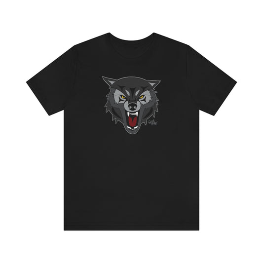 Salish Grant - Wolf T-Shirt authentic Coast Salish art Streetwear Black